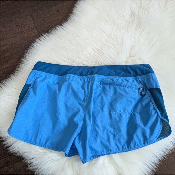 Patagonia Strider Pro Shorts Womens 36x3.5 Blue 2-tone Drawstring Lined M Medium - Picture 2 of 4